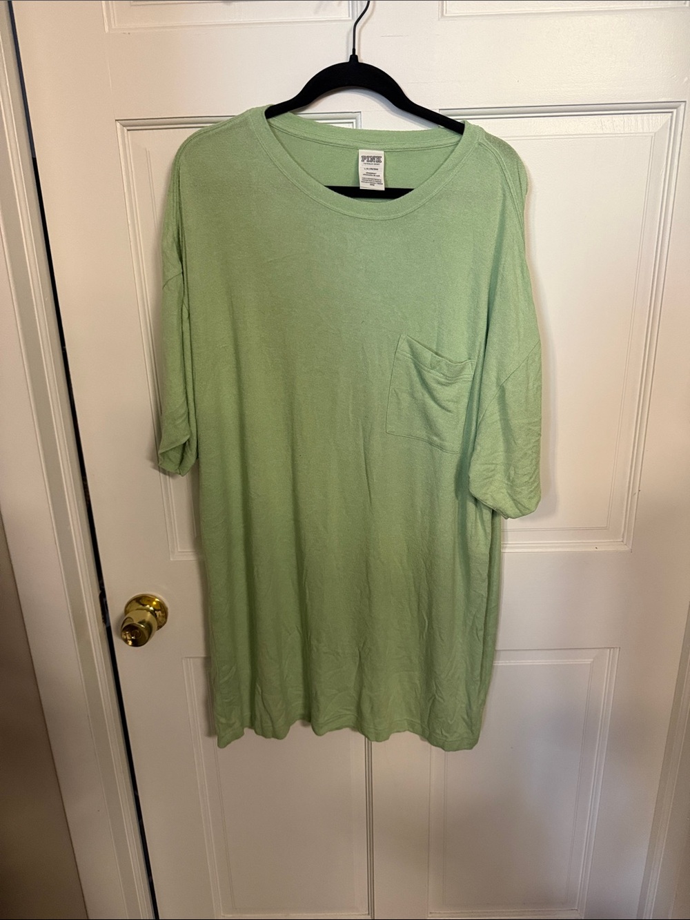 PINK Victoria's Secret Light Green Short-Sleeve Pocket Tee pj”s